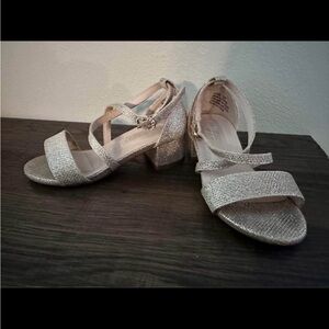 Girls 10Y Gold Dress Shoes